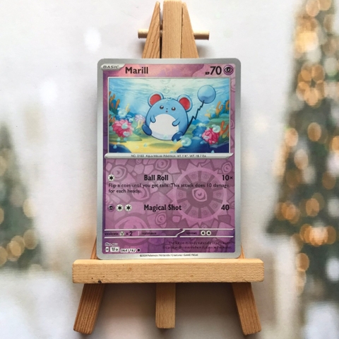 Thẻ hình Pokemon Marill 064/162 - Lá bài lẻ Temporal Forces Common Reverse Holo tiếng Anh chính hãng