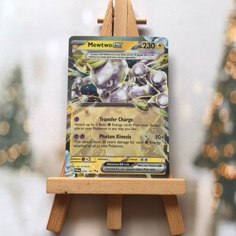 Thẻ hình Pokemon Mewtwo ex 058/182 - Lá bài lẻ Paradox Rift Ultra Rare tiếng Anh chính hãng