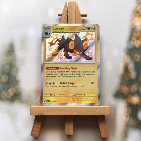 Thẻ hình Pokemon Luxray 137/091 - Lá bài lẻ Paldean Fates Shiny Rare tiếng Anh chính hãng