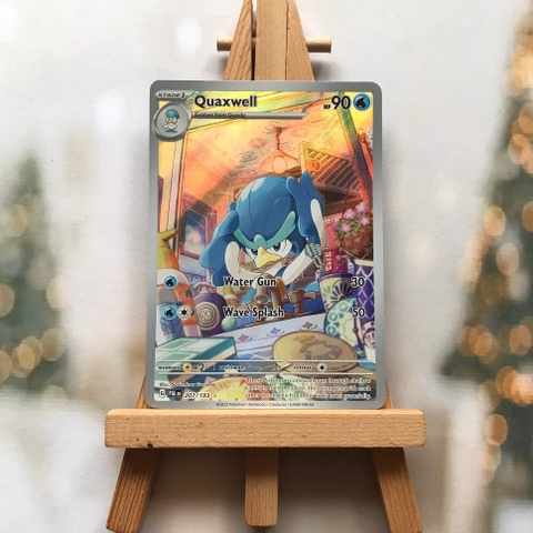 Thẻ hình Pokemon Quaxwell 207/193 - Lá bài lẻ Scarlet & Violet: Paldea Evolved Illustration Rare tiếng Anh chính hãng