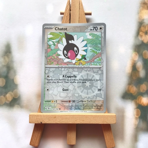 Thẻ hình Pokemon Chatot 132/162 - Lá bài lẻ Temporal Forces Uncommon Reverse Holo tiếng Anh chính hãng