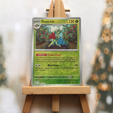 Thẻ hình Pokemon Roserade 009/162 - Lá bài lẻ Temporal Forces Uncommon Reverse Holo tiếng Anh chính hãng