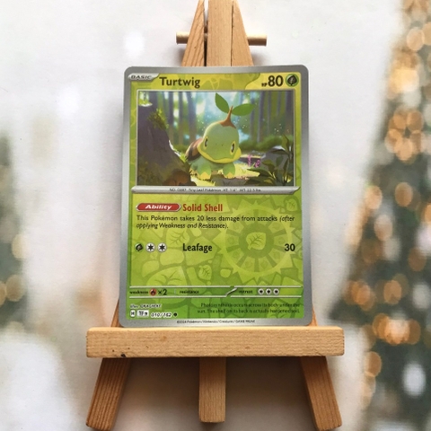 Thẻ hình Pokemon Turtwig 010/162 - Lá bài lẻ Temporal Forces Common Reverse Holo tiếng Anh chính hãng