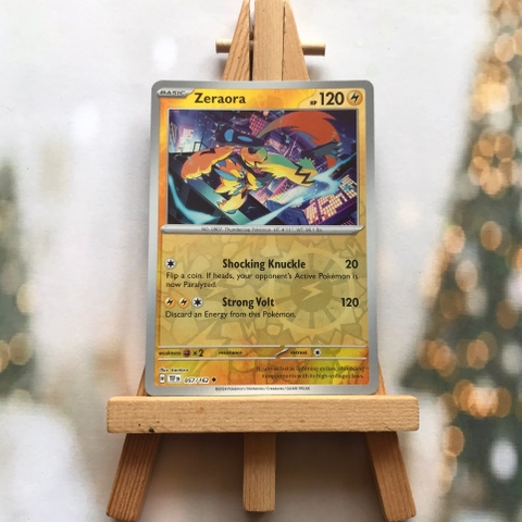 Thẻ hình Pokemon Zeraora 057/162 - Lá bài lẻ Temporal Forces Uncommon Reverse Holo tiếng Anh chính hãng