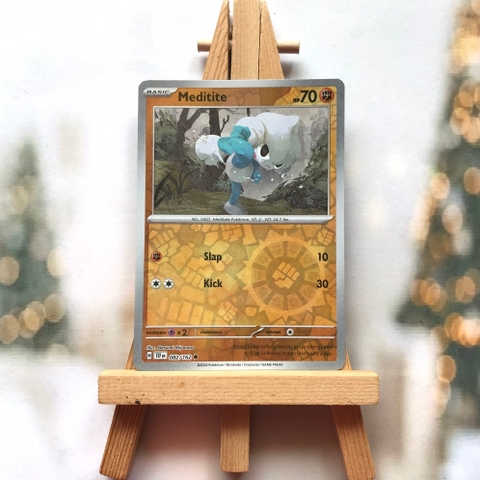 Thẻ hình Pokemon Meditite 082/162 - Lá bài lẻ Temporal Forces Common Reverse Holo tiếng Anh chính hãng