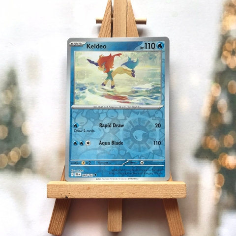 Thẻ hình Pokemon Keldeo 044/162 - Lá bài lẻ Temporal Forces Uncommon Reverse Holo tiếng Anh chính hãng