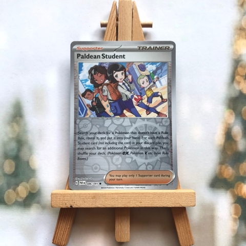 Thẻ hình Pokemon Paldean Student 086/091 - Lá bài lẻ Paldean Fates Common Reverse Holo tiếng Anh chính hãng