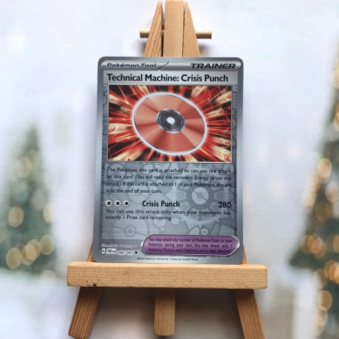 Thẻ hình Pokemon Technical Machine: Crisis Punch 090/091 - Lá bài lẻ Paldean Fates Uncommon Reverse Holo tiếng Anh chính hãng