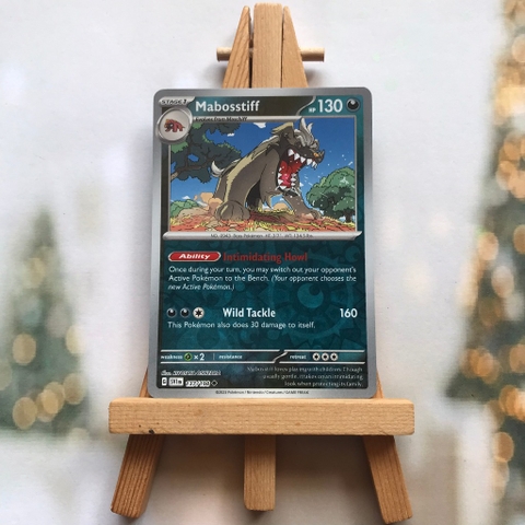 Thẻ hình Pokemon Mabosstiff 137/198 - Lá bài lẻ Scarlet & Violet Base Set Uncommon Reverse Holo tiếng Anh chính hãng