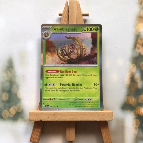 Thẻ hình Pokemon Brambleghast 021/162 -Lá bài Scarlet&Violet Temporal Forces Holo Rare Reverse Holo tiếng Anh chính hãng
