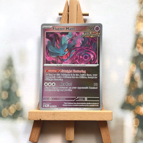 Thẻ hình Pokemon Flutter Mane 078/162 -Lá bài Scarlet&Violet Temporal Forces Holo Rare Reverse Holo tiếng Anh chính hãng