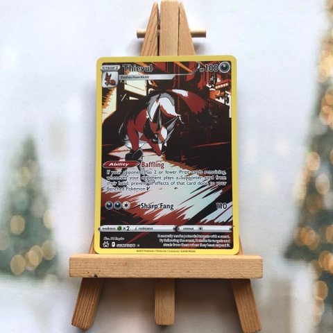 Thẻ hình Pokemon Thievul GG17/GG70 - Lá bài lẻ Holo Rare tiếng Anh chính hãng