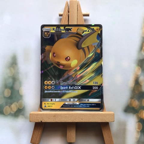 Thẻ hình Pokemon Raichu GX SM213 - Lá bài lẻ Sun & Moon Promo tiếng Anh chính hãng