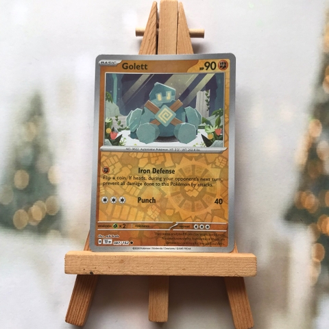 Thẻ hình Pokemon Golett 087/162 - Lá bài lẻ Temporal Forces Common Reverse Holo tiếng Anh chính hãng