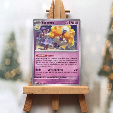 Thẻ hình Pokemon Espathra 081/182 - Lá bài lẻ Paradox Rift Holo Rare Reverse Holo tiếng Anh chính hãng