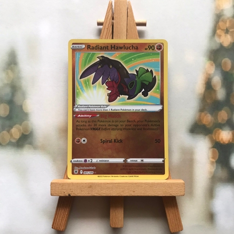 Thẻ hình Pokemon Radiant Hawlucha 081/189 - Lá bài lẻ Radiant Rare tiếng Anh chính hãng