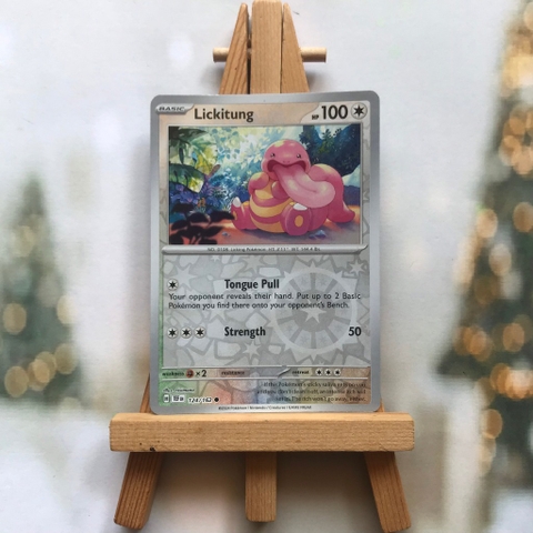 Thẻ hình Pokemon Lickitung 124/162 - Lá bài lẻ Temporal Forces Common Reverse Holo tiếng Anh chính hãng