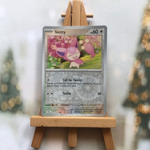 Thẻ hình Pokemon Skitty 130/162 - Lá bài lẻ Temporal Forces Common Reverse Holo tiếng Anh chính hãng