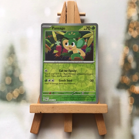Thẻ hình Pokemon Pansage 004/182 - Lá bài lẻ Paradox Rift Common Reverse Holo tiếng Anh chính hãng