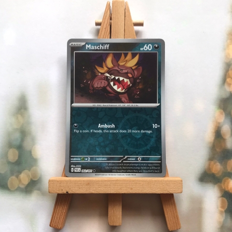 Thẻ hình Pokemon Maschiff 062/091 - Lá bài lẻ Paldean Fates Common Reverse Holo tiếng Anh chính hãng