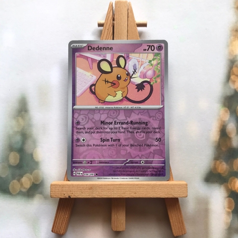 Thẻ hình Pokemon Dedenne 036/091 - Lá bài lẻ Paldean Fates Common Reverse Holo tiếng Anh chính hãng
