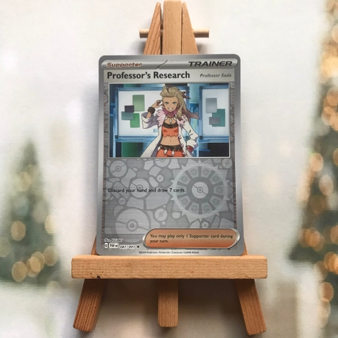 Thẻ hình Pokemon Professor's Research (Professor Sada) 087/091 - Lá bài lẻ Paldean Fates Holo Rare Reverse Holo tiếng Anh chính hãng