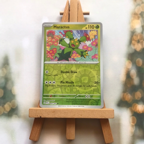 Thẻ hình Pokemon Maractus 003/091 - Lá bài lẻ Scarlet & Violet: Paldean Fates Common Reverse Holo tiếng Anh chính hãng
