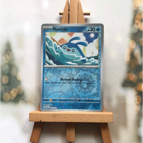 Thẻ hình Pokemon Mantyke 039/182 - Lá bài lẻ Paradox Rift Common Reverse Holo tiếng Anh chính hãng