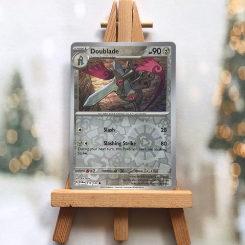 Thẻ hình Pokemon Doublade 132/182 - Lá bài lẻ Paradox Rift Common Reverse Holo tiếng Anh chính hãng