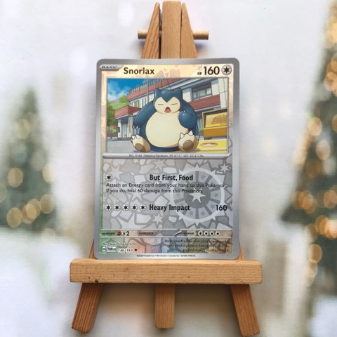 Thẻ hình Pokemon Snorlax 136/167 - Lá bài Scarlet&Violet Twilight Masquerade Uncommon Reverse Holo tiếng Anh chính hãng