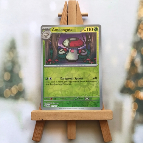 Thẻ hình Pokemon Amoonguss 010/197 - Lá bài lẻ Obsidian Flames Uncommon Reverse Holo tiếng Anh chính hãng