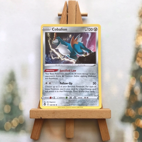 Thẻ hình Pokemon Cobalion 126/195 - Lá bài lẻ Silver Tempest Rare tiếng Anh chính hãng
