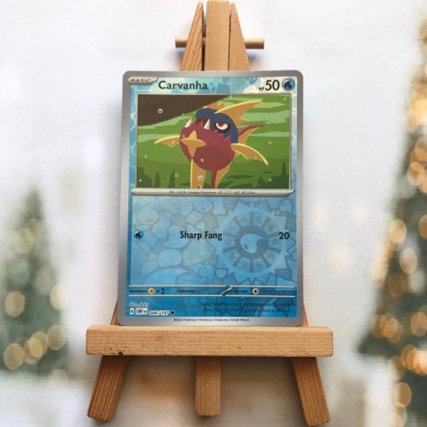 Thẻ hình Pokemon Carvanha 046/197 - Lá bài lẻ Obsidian Flames Common Reverse Holo tiếng Anh chính hãng