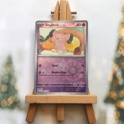 Thẻ hình Pokemon Snubbull 087/197 - Lá bài lẻ Scarlet & Violet: Obsidian Flames Common Reverse Holo tiếng Anh chính hãng