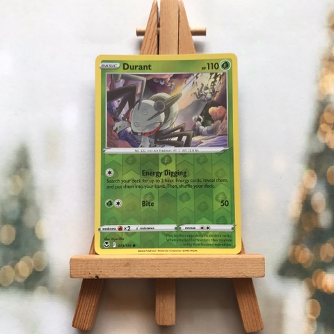 Thẻ hình Pokemon Durant 013/195 - Lá bài lẻ Silver Tempest Reverse Holo tiếng Anh chính hãng