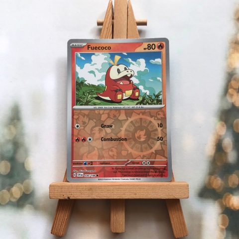 Thẻ hình Pokemon Fuecoco 036/198 - Lá bài lẻ Scarlet & Violet Base Set Reverse Holo tiếng Anh chính hãng