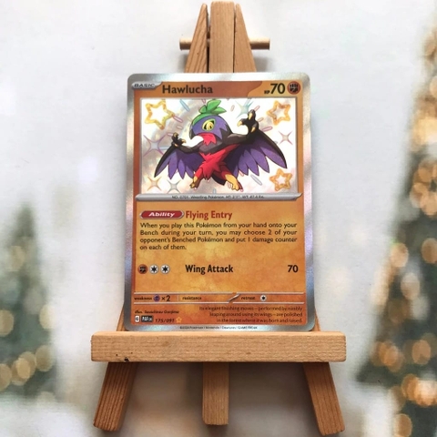 Thẻ hình Pokemon Hawlucha 175/091 - Lá bài lẻ Paldean Fates Shiny Rare tiếng Anh chính hãng