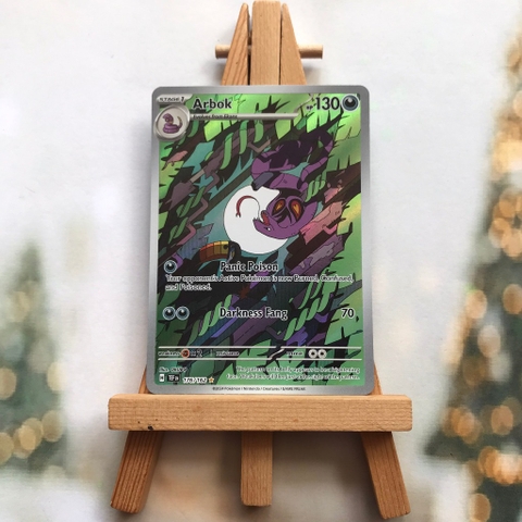 Thẻ hình Pokemon Arbok 176/162 - Lá bài lẻ Temporal Forces Illustration Rare tiếng Anh chính hãng