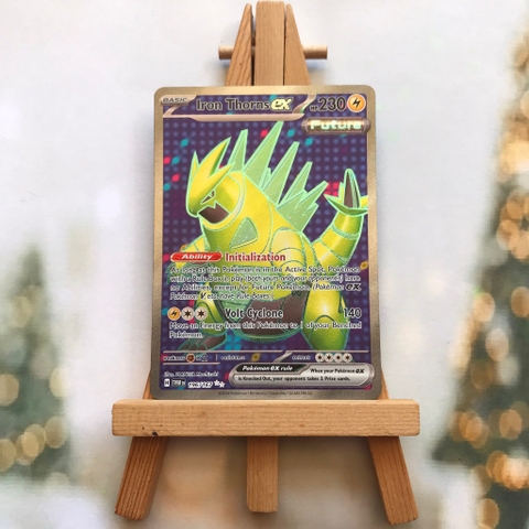 Thẻ hình Pokemon Iron Thorns ex 196/167 - Lá bài lẻ Twilight Masquerade Full Art Secret Rare tiếng Anh chính hãng