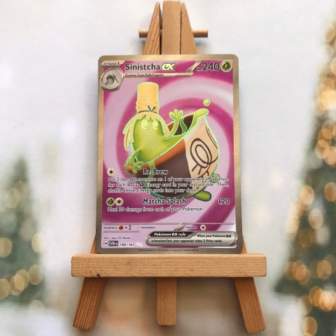 Thẻ hình Pokemon Sinistcha ex 189/167 - Lá bài lẻ Twilight Masquerade Full Art Secret Rare tiếng Anh chính hãng