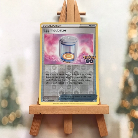 Thẻ hình Pokemon Egg Incubator 066/078 - Lá bài lẻ Pokemon GO Reverse Holo tiếng Anh chính hãng