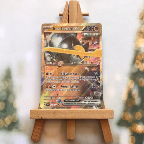 Thẻ hình Pokemon Iron Boulder ex 099/162 - Lá bài Scarlet & Violet: Temporal Forces Ultra Rare tiếng Anh chính hãng