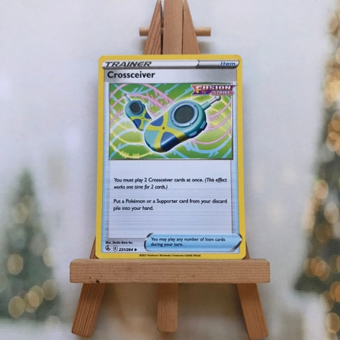 Thẻ hình Pokemon Crossceiver 231/264 - Lá bài lẻ Fusion Strike Uncommon Reverse Holo tiếng Anh chính hãng