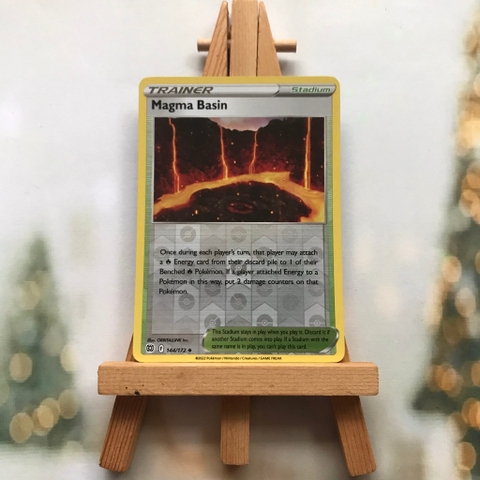 Thẻ hình Pokemon Magma Basin 144/172 - Lá bài Sword & Shield: Brilliant Stars Uncommon Reverse Holo tiếng Anh
