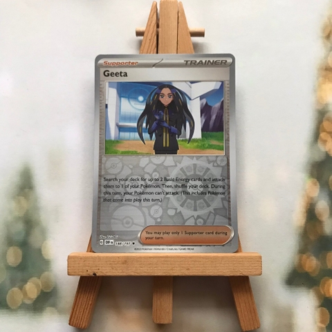 Thẻ hình Pokemon Geeta 188/197 - Lá bài lẻ Obsidian Flames Holo Rare Reverse Holo tiếng Anh chính hãng