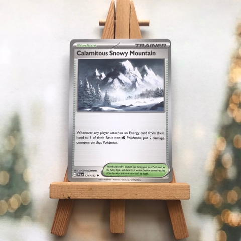 Thẻ hình Pokemon Calamitous Snowy Mountain 174/193 - Lá bài lẻ Paldea Evolved Uncommon tiếng Anh chính hãng