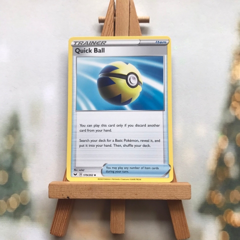 Thẻ hình Pokemon Quick Ball 179/202 - Lá bài lẻ Sword & Shield Base Set Uncommon tiếng Anh chính hãng
