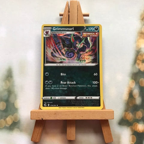 Thẻ hình Pokemon Grimmsnarl 178/264 - Lá bài lẻ Sword & Shield: Fusion Strike Reverse Holo tiếng Anh chính hãng