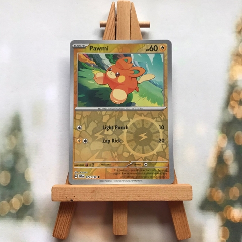 Thẻ hình Pokemon Pawmi 074/198 - Lá bài lẻ Scarlet & Violet Base Set Reverse Holo tiếng Anh chính hãng