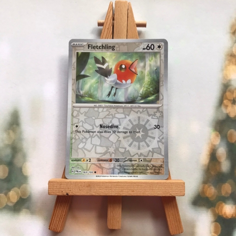 Thẻ hình Pokemon Fletchling 163/193 - Lá bài lẻ Scarlet & Violet: Paldea Evolved Reverse Holo tiếng Anh chính hãng